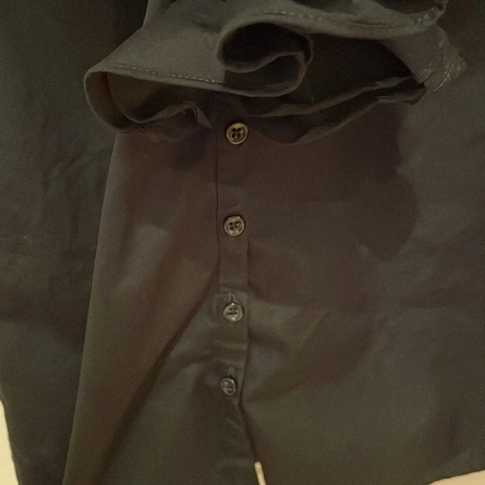 Black Ralph Lauren Sleeveless Ruffle Top - Picture 4 of 4